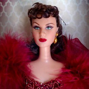 HTF NIB Barbie Collector 75th Anniversary Gone With The Wind Doll - Red Dress